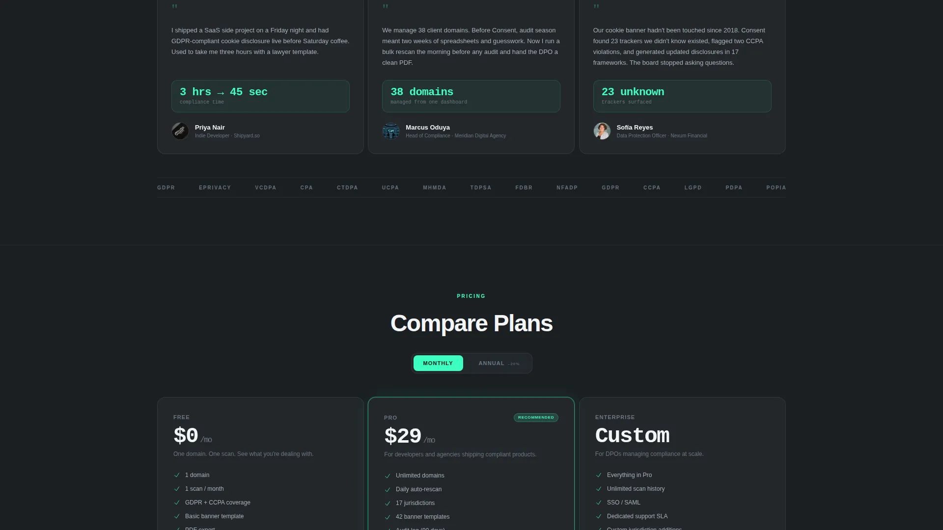 Cookie Policy Generator Landing Page Template