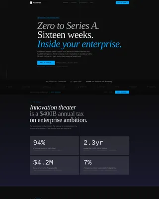 Corporate Startup Accelerator Application Conversion Website Template