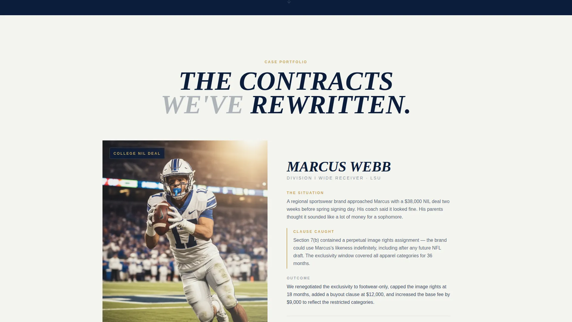 Sports Consulting Landing Page Template