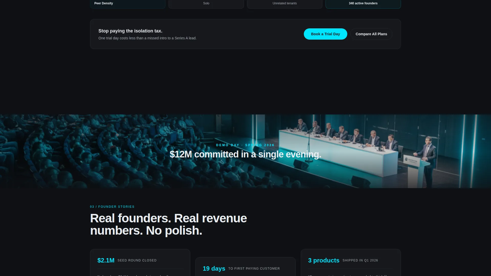 Incubator & Coworking Space Landing Page Template