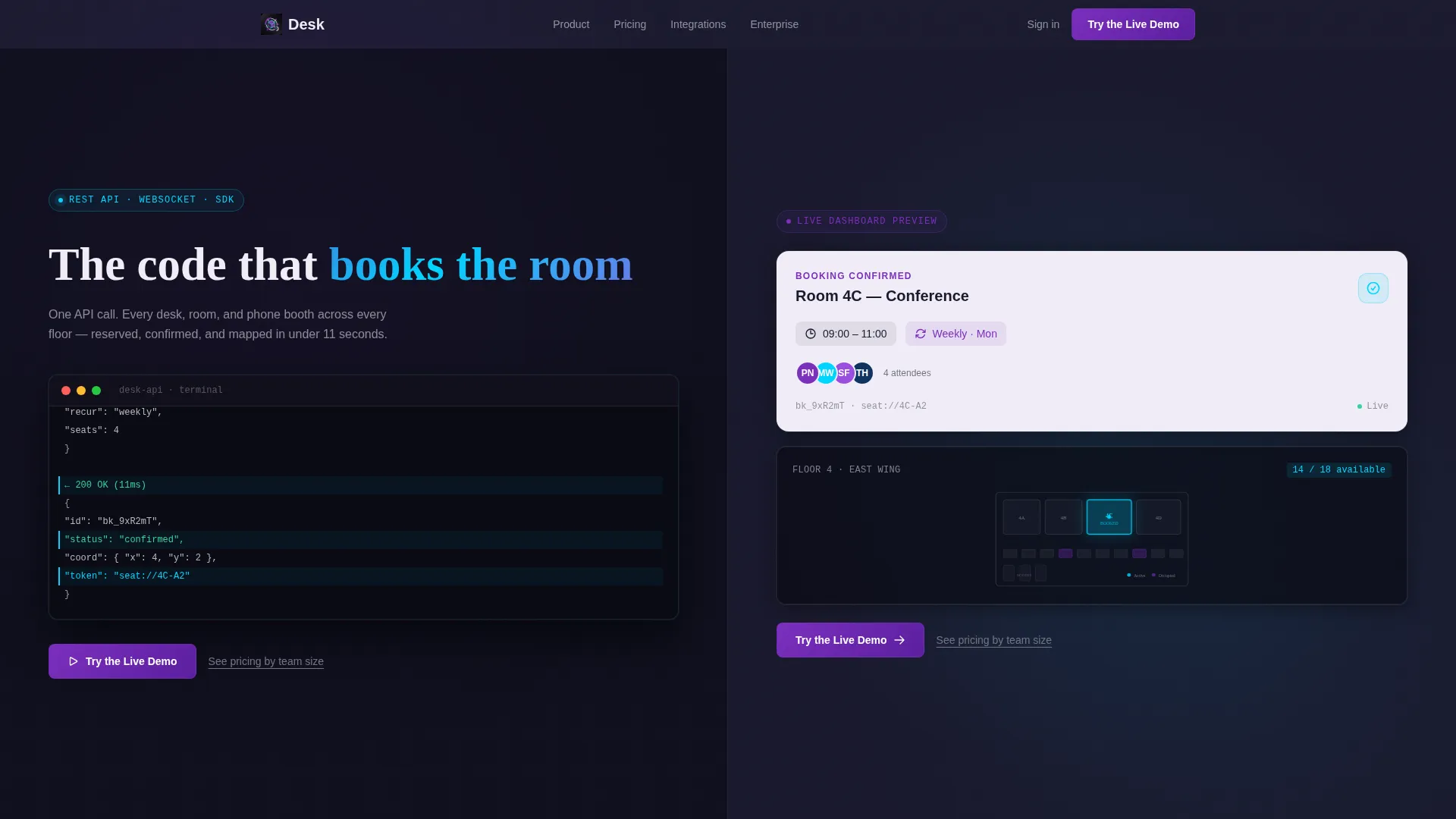 Coworking Digital Presence Appointment Booking Website Template