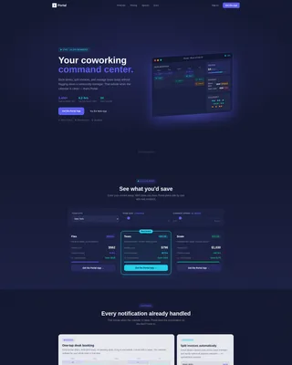 Coworking Digital Presence Cost Estimator Website Template