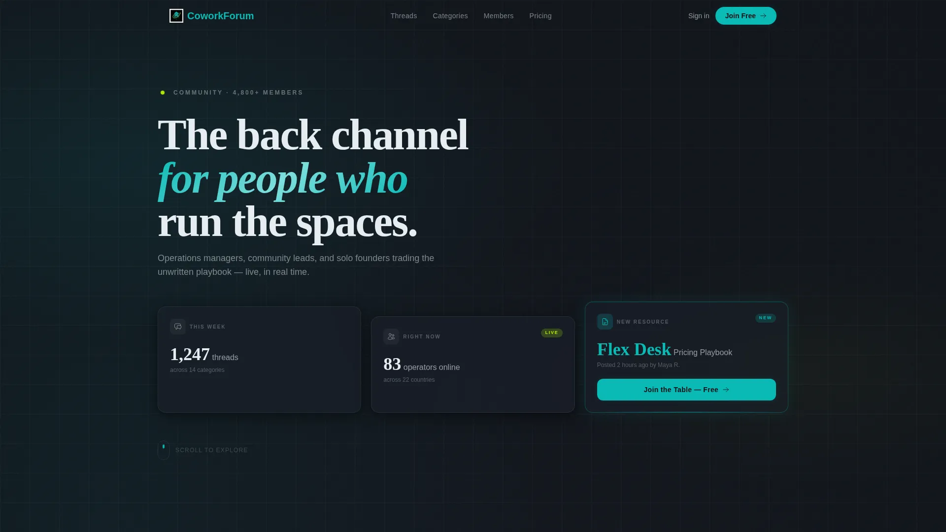 Coworking Digital Presence Professional Website Template