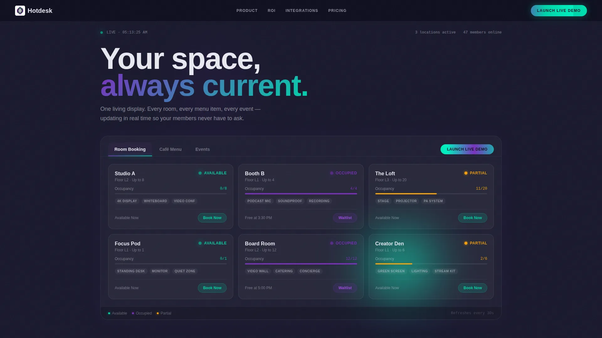 Specialist Coworking Digital Presence Cost Estimator Website Template
