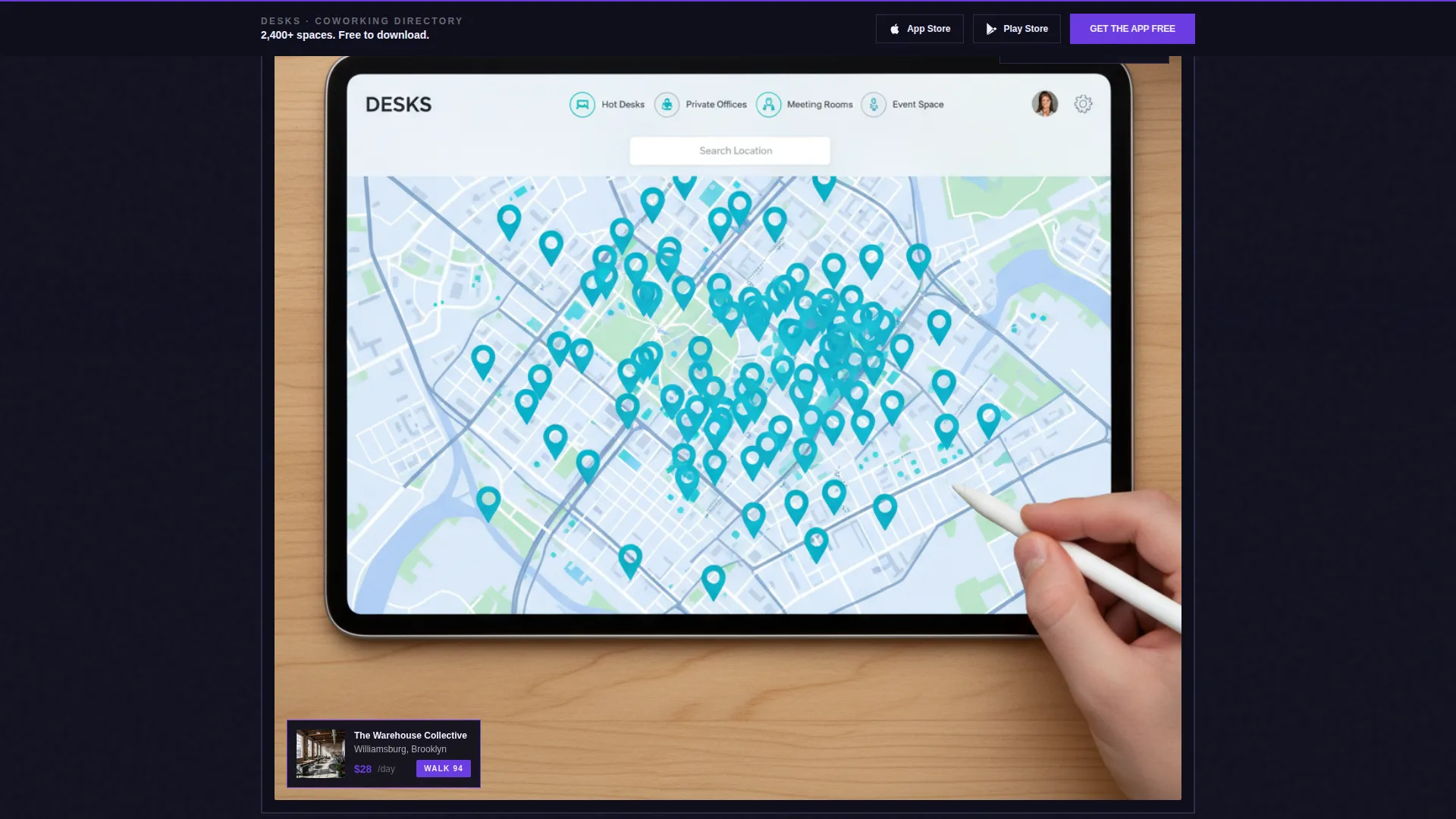 Coworking Digital Presence Provider Directory Website Template