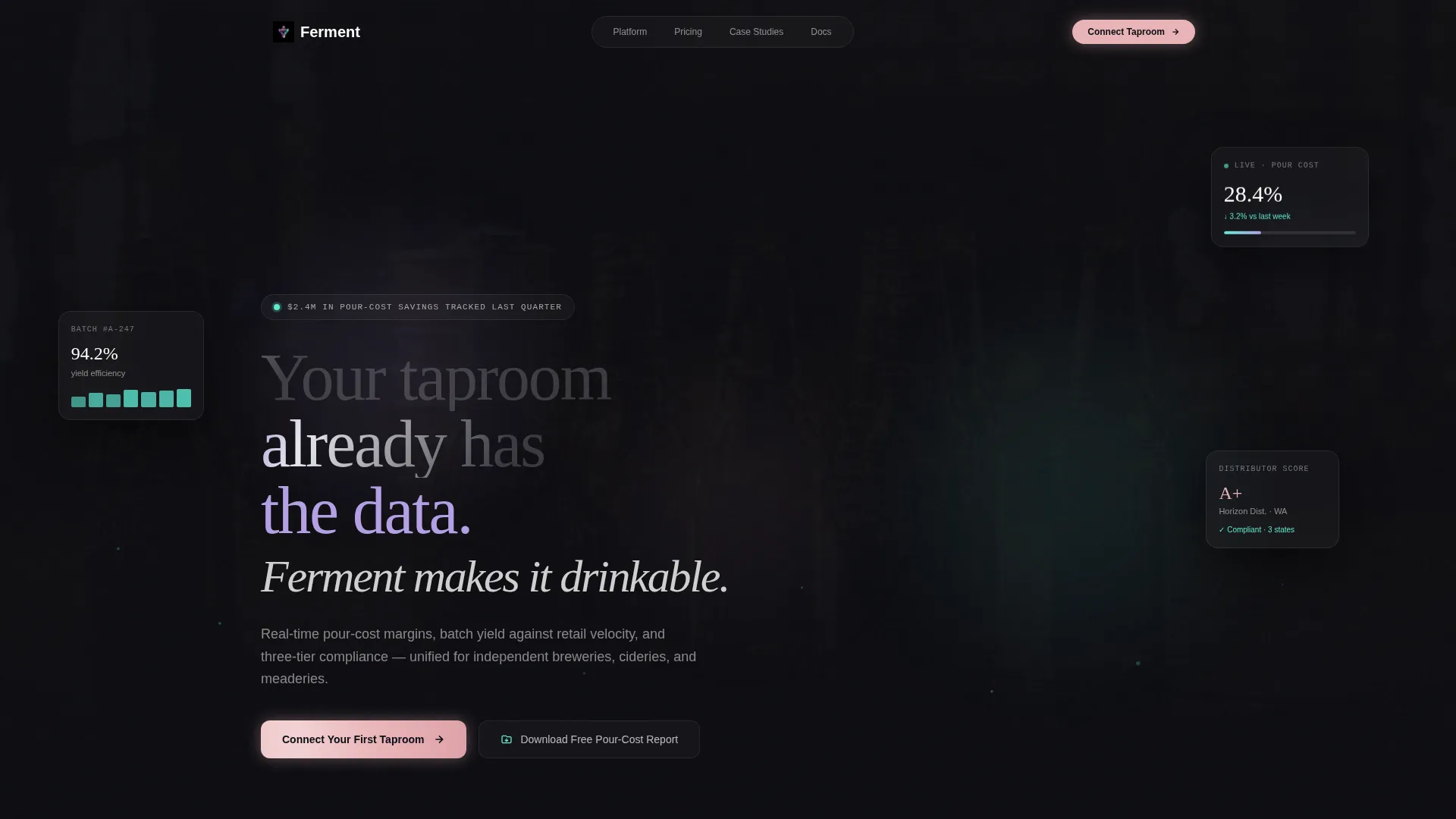 Iridescent Brewery Analytics Landing Page Template