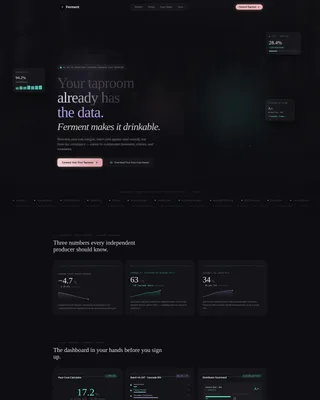 Iridescent Brewery Analytics Landing Page Template