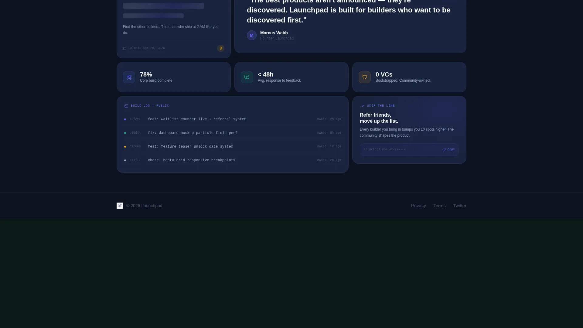 Bento Grid Creator Coming Soon Landing Page