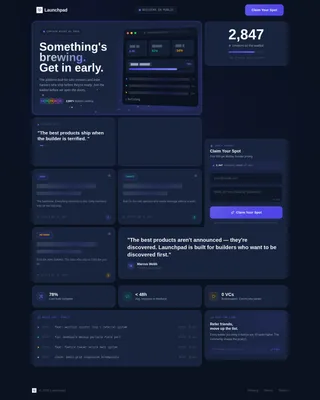 Bento Grid Creator Coming Soon Landing Page
