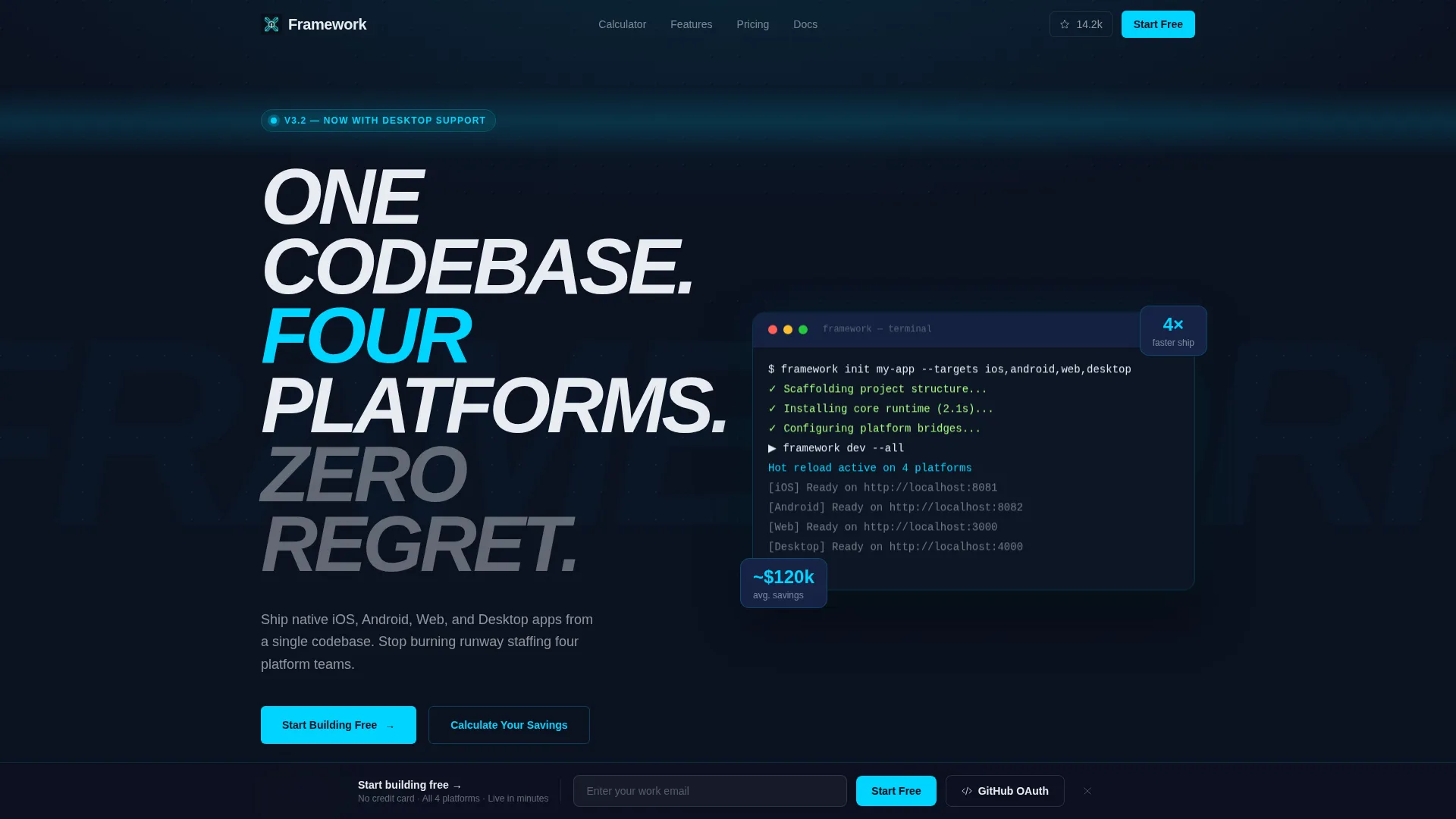 Cross-Platform Landing Page Template