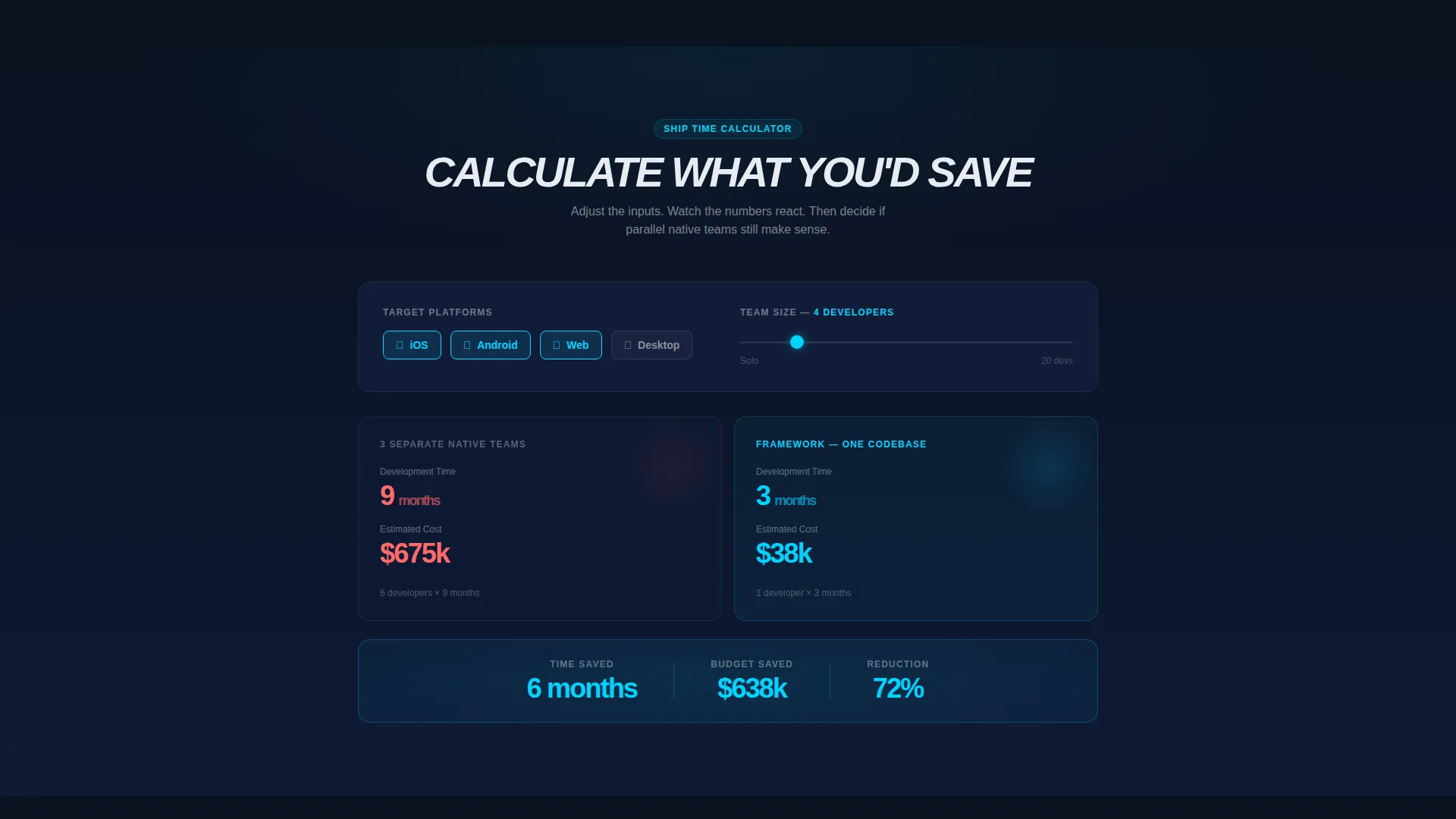 Cross-Platform Landing Page Template