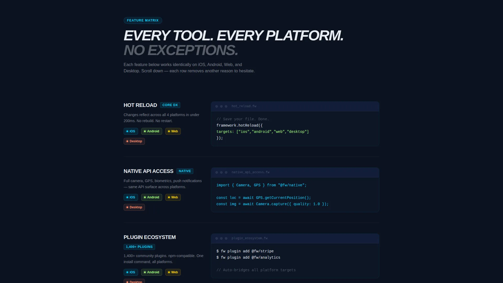 Cross-Platform Landing Page Template
