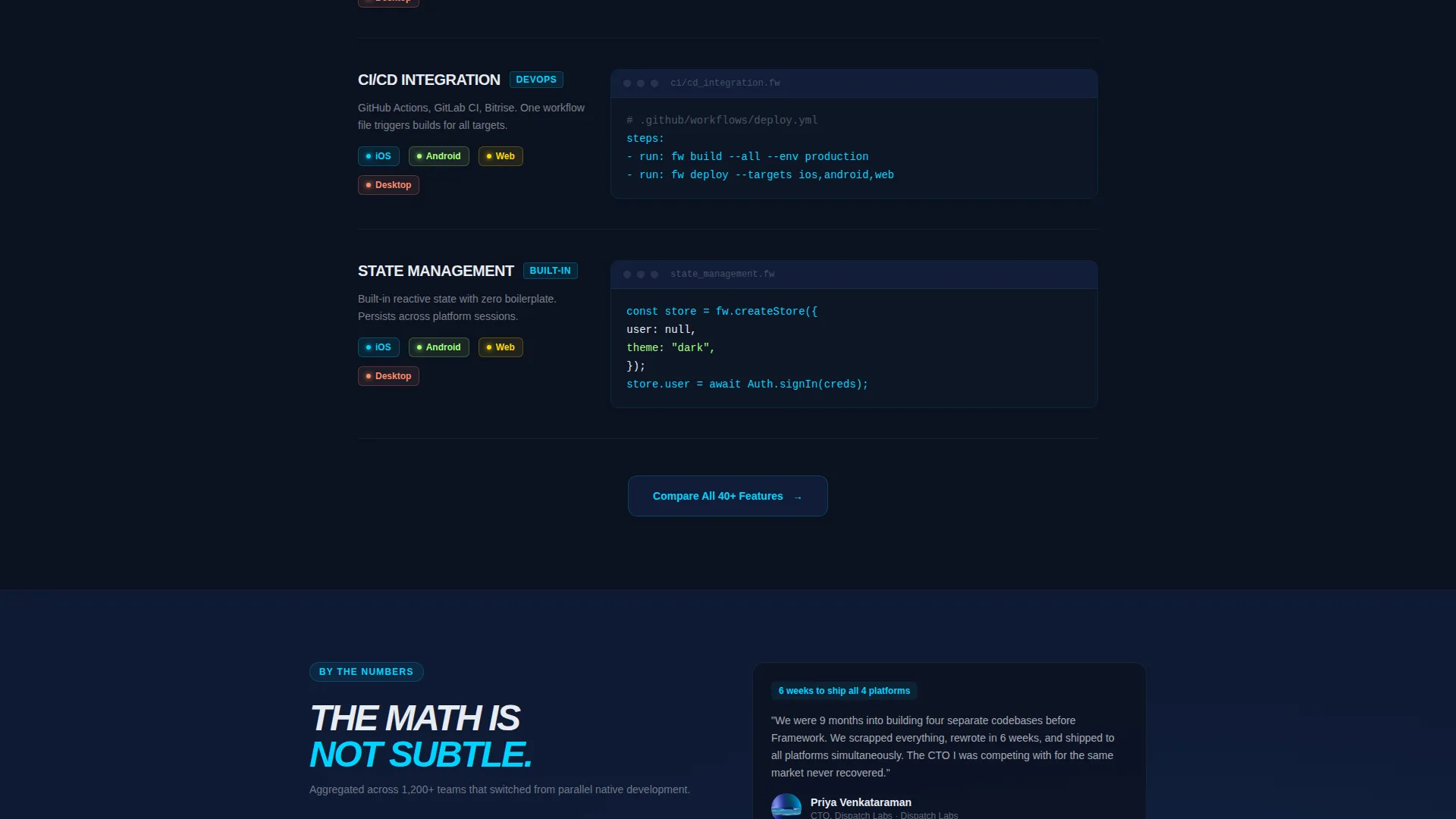 Cross-Platform Landing Page Template