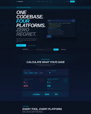 Cross-Platform Landing Page Template
