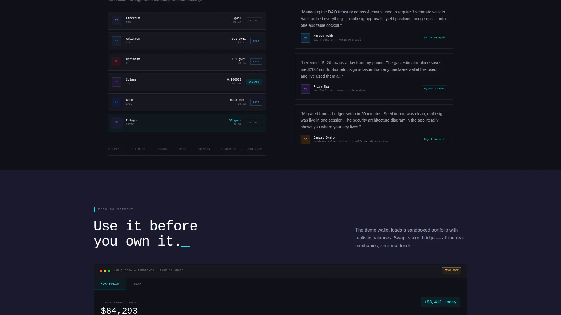 Secure Crypto Wallet Landing Page Template