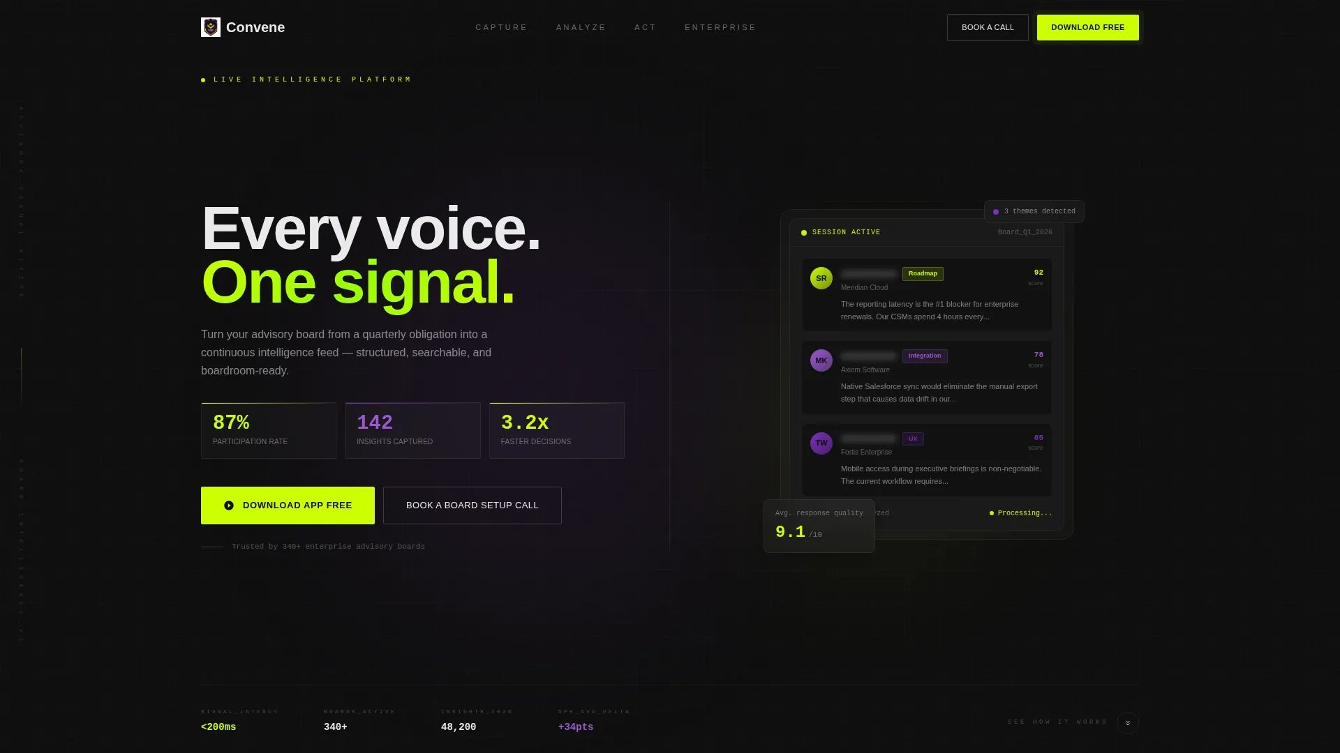Customer Advisory Board Landing Page Template