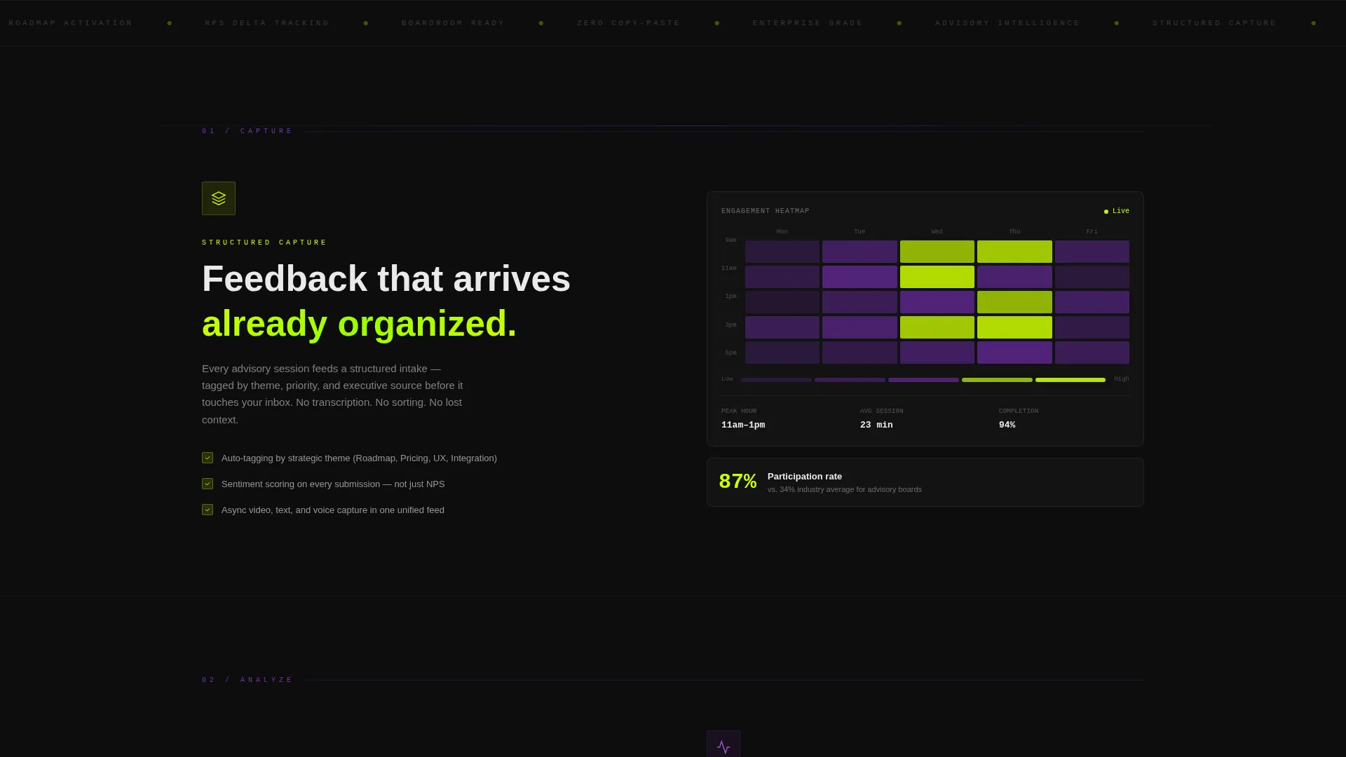 Customer Advisory Board Landing Page Template