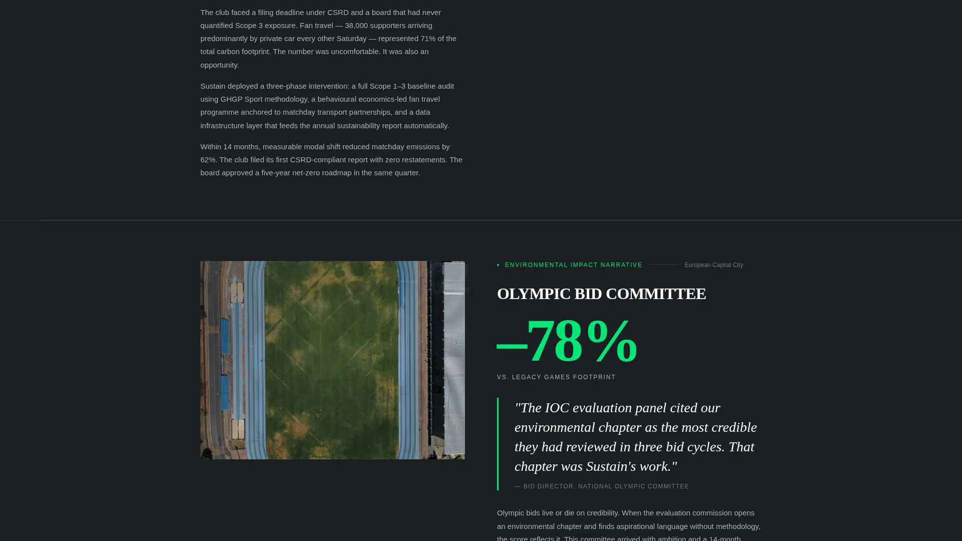 Sports Sustainability Consultancy Landing Page Template