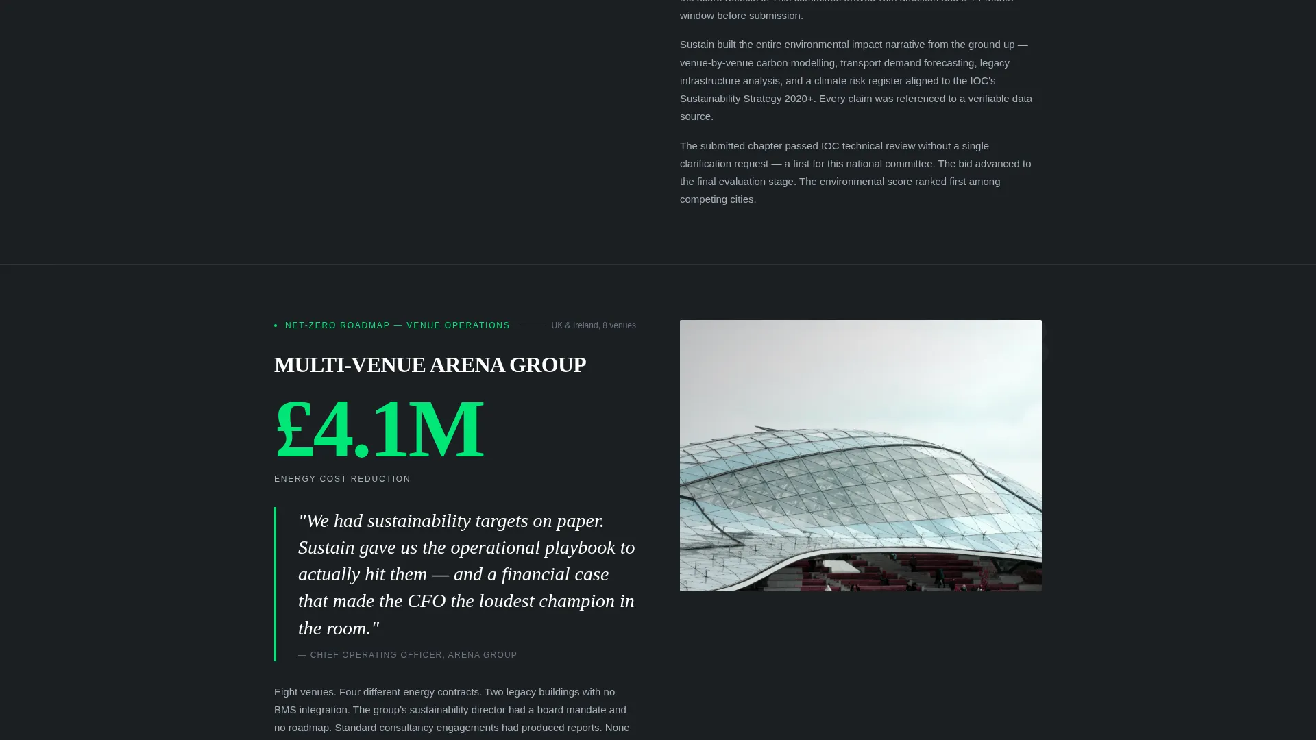 Sports Sustainability Consultancy Landing Page Template