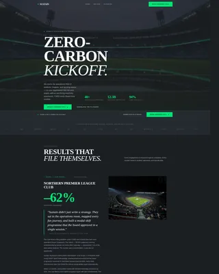 Sports Sustainability Consultancy Landing Page Template