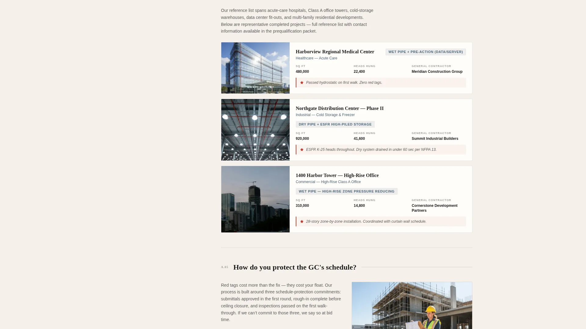 Authoritative Sprinklerfitter Landing Page Template