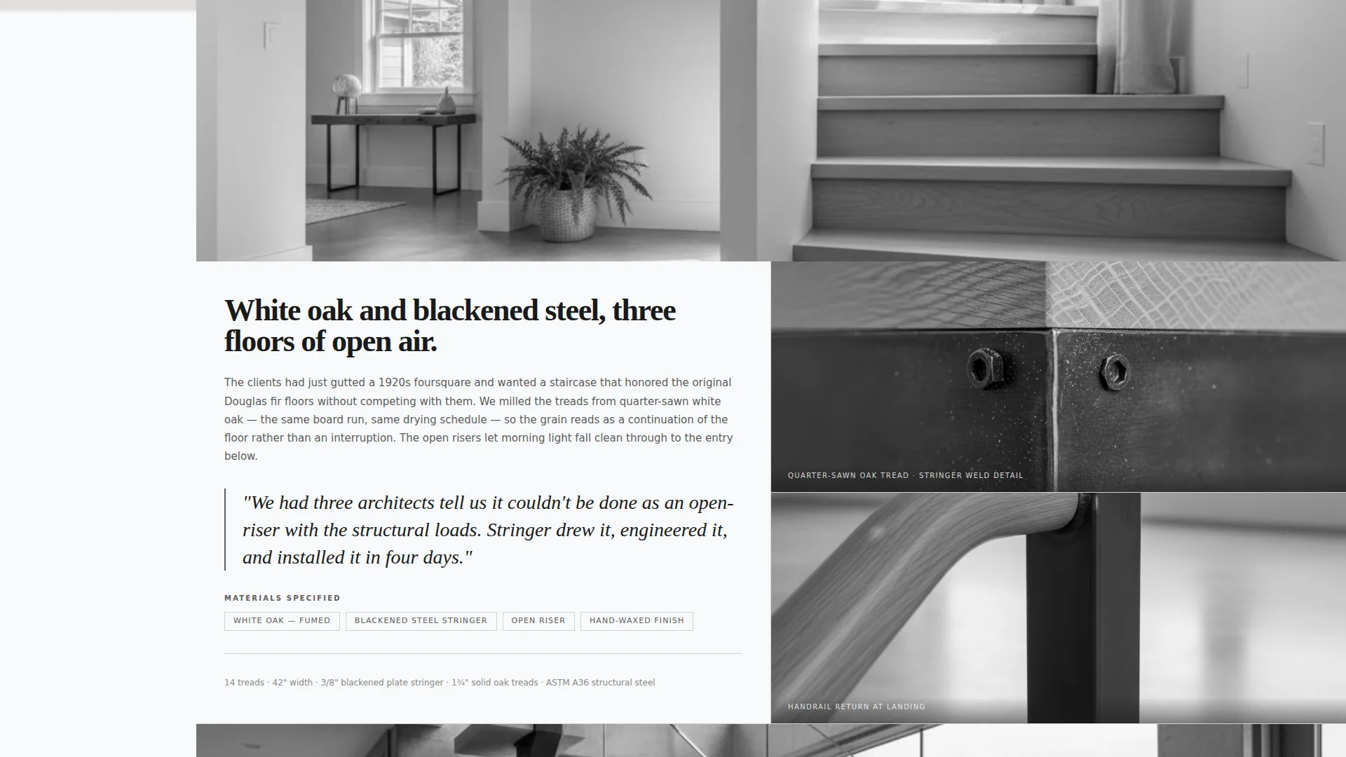 Stair Builder Business Blog Website Template