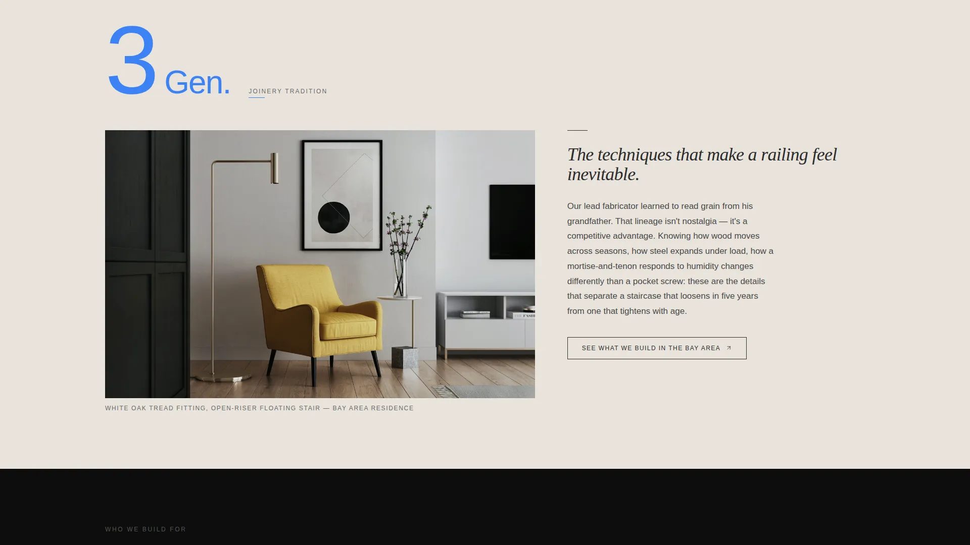 Editorial Stair Builder Landing Page Template