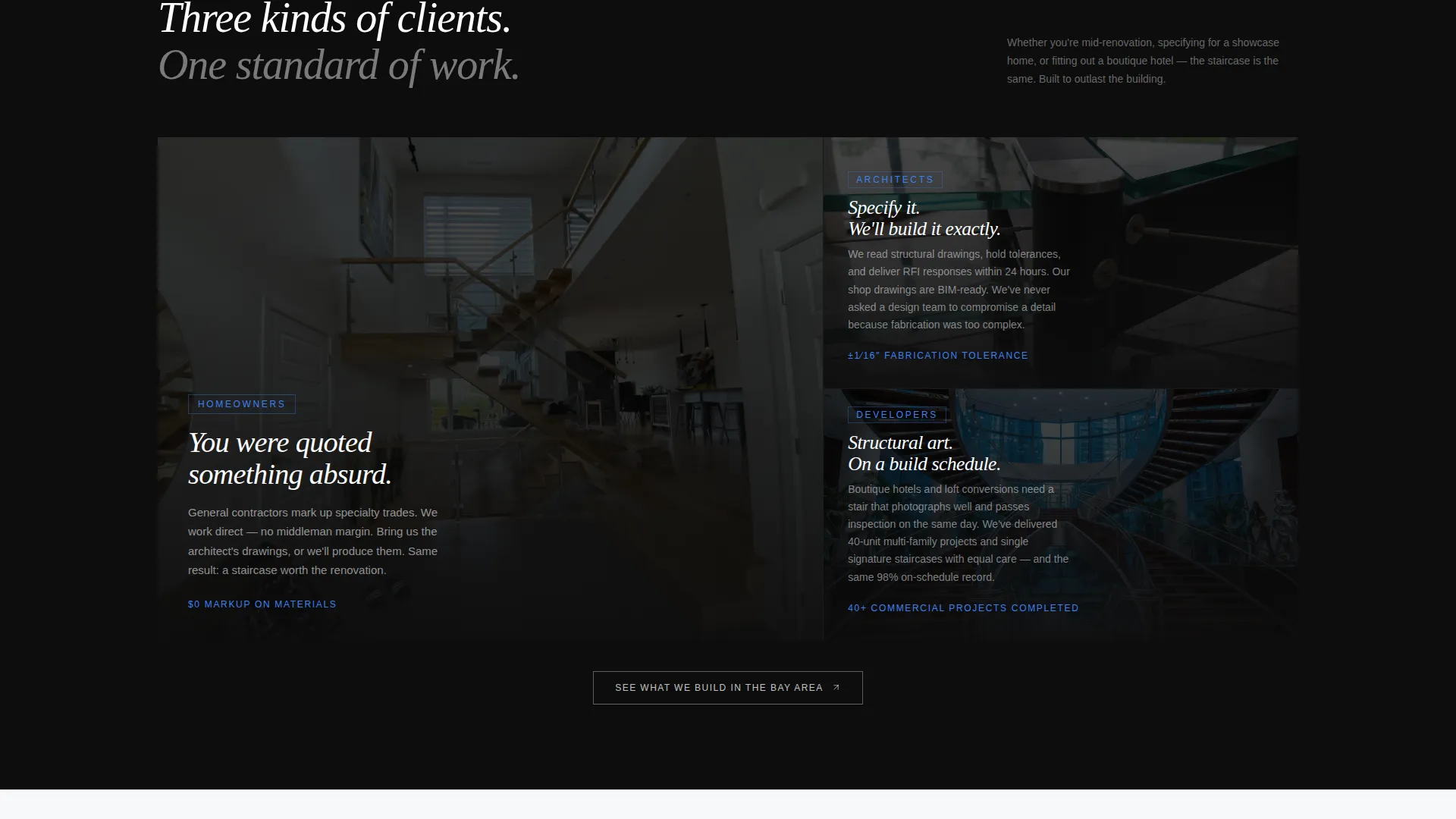 Editorial Stair Builder Landing Page Template