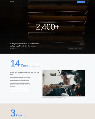 Editorial Stair Builder Landing Page Template