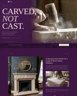 Bespoke Stonemason Editorial Landing Page Template