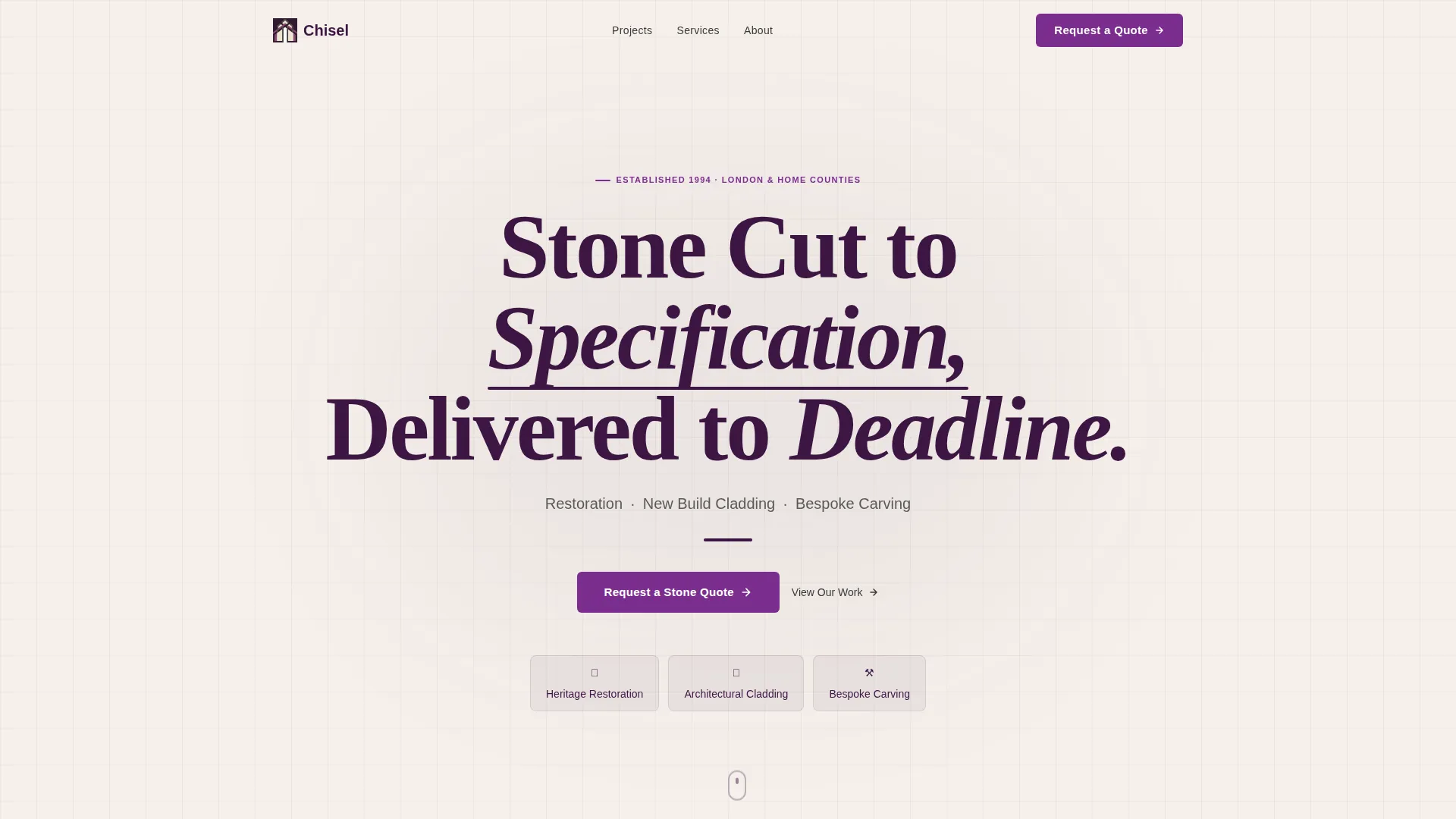 Stonemason Quote Landing Page Template