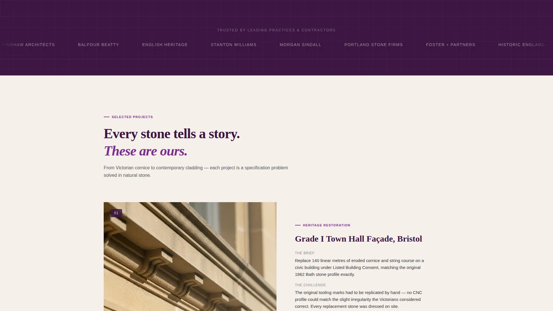 Stonemason Quote Landing Page Template