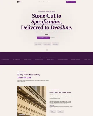 Stonemason Quote Landing Page Template