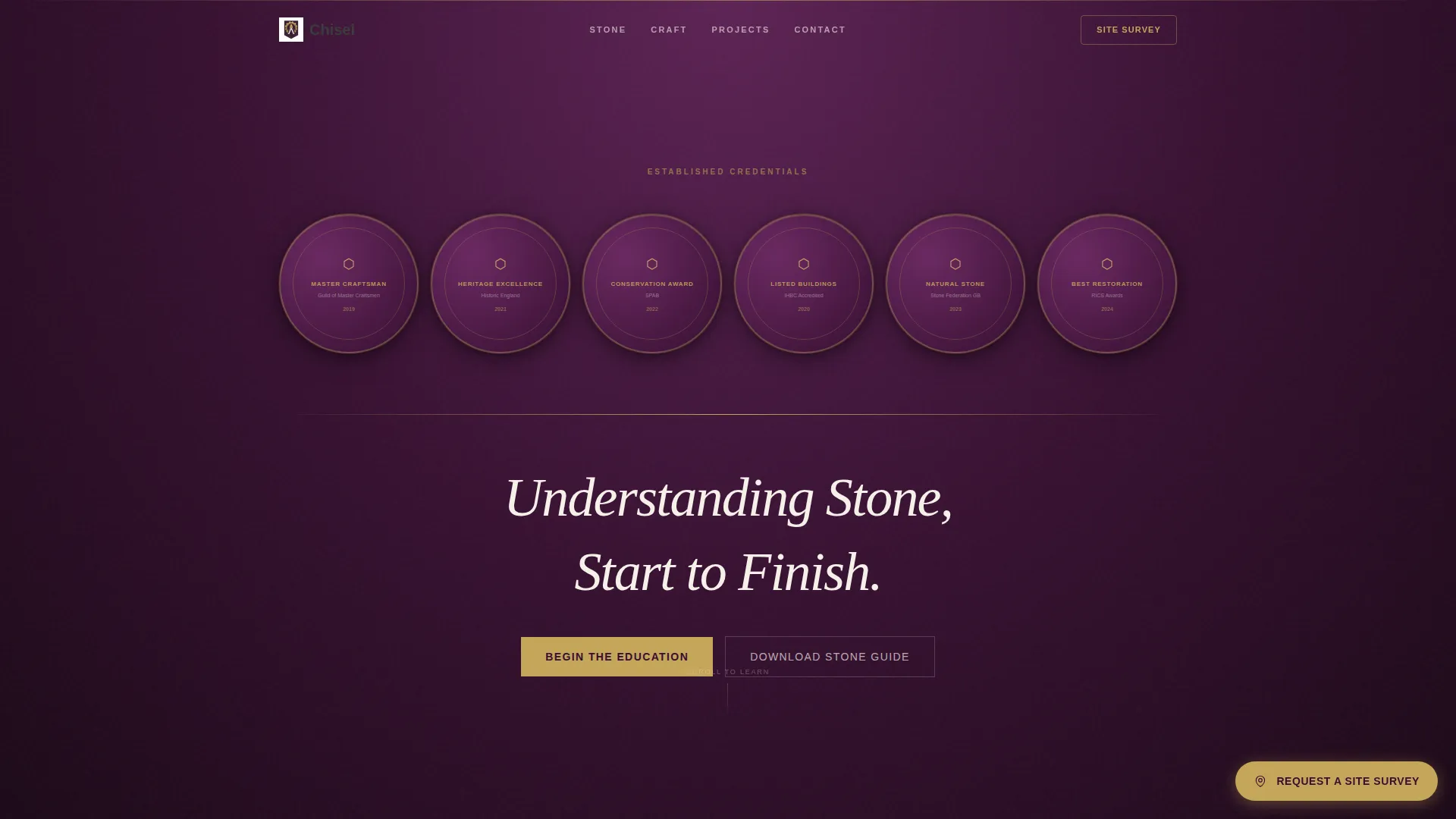 Stonemason Landing Page Template | Plum Executive