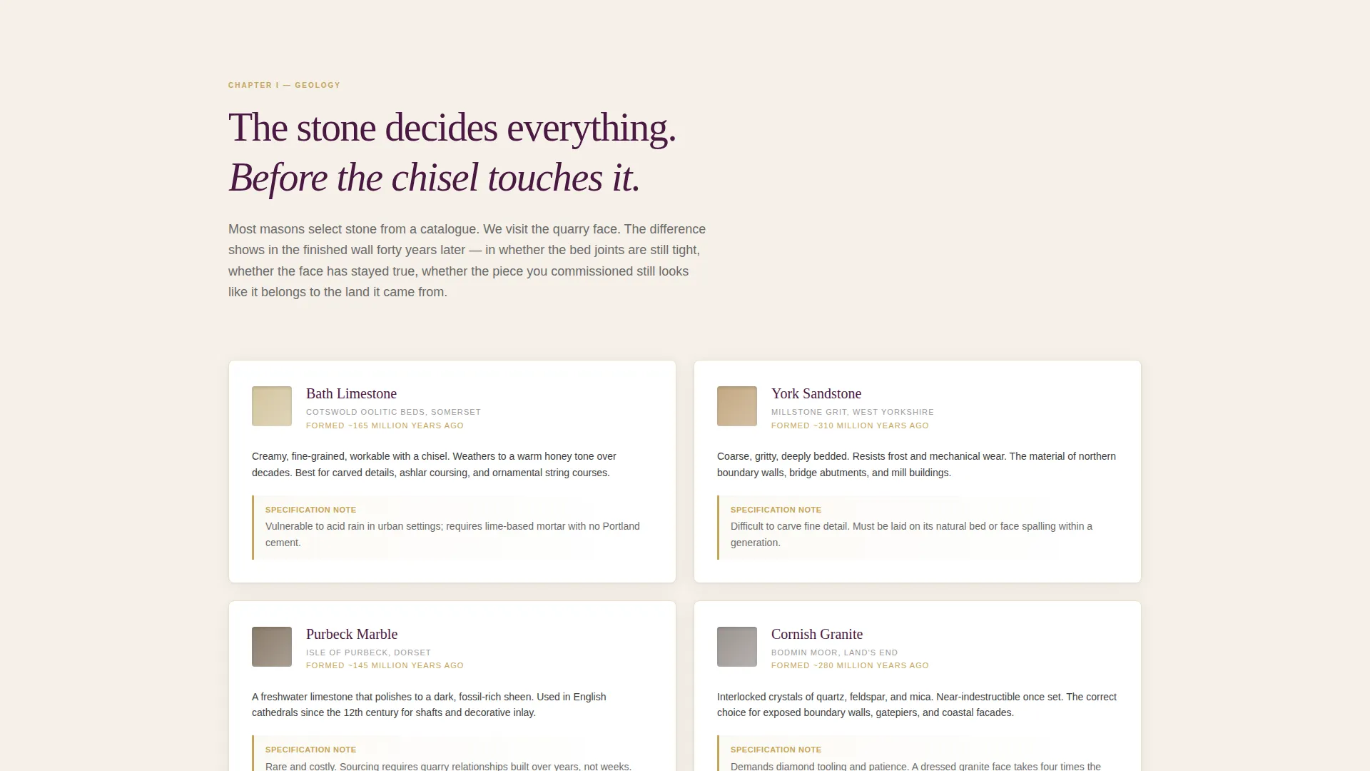 Stonemason Landing Page Template | Plum Executive