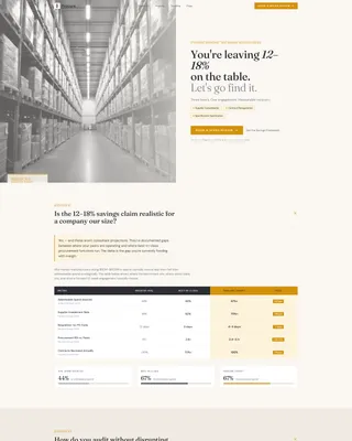 Strategic Sourcing Consultant Landing Page Template