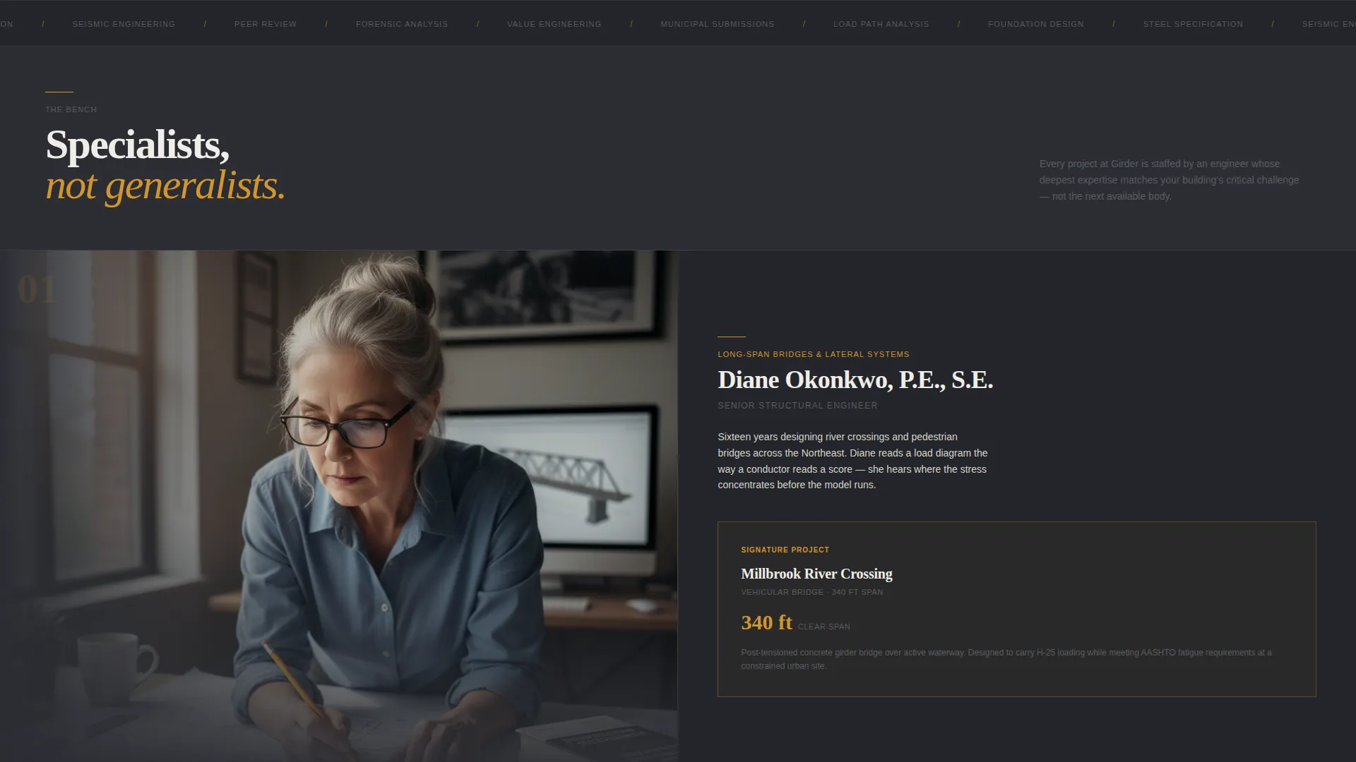 Structural Engineering Consultancy Landing Page Template
