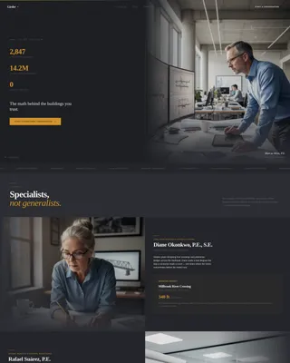 Structural Engineering Consultancy Landing Page Template