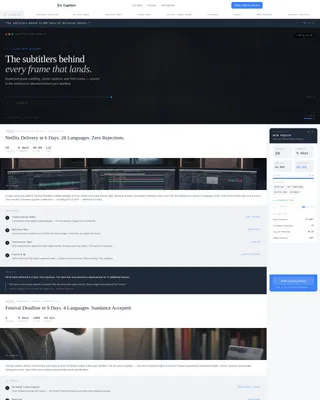 Precise Subtitling Service Landing Page Template