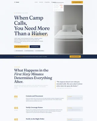 Summer Camp Safety & Liability Landing Page Template