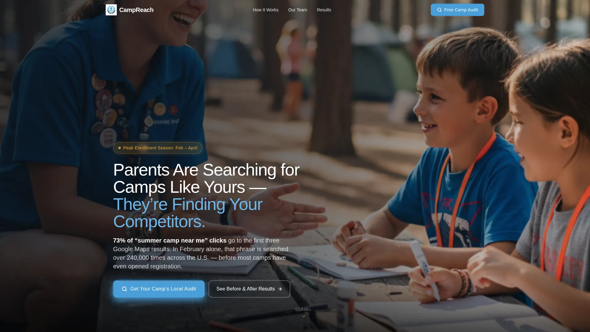 Summer Camp Local SEO Landing Page Template