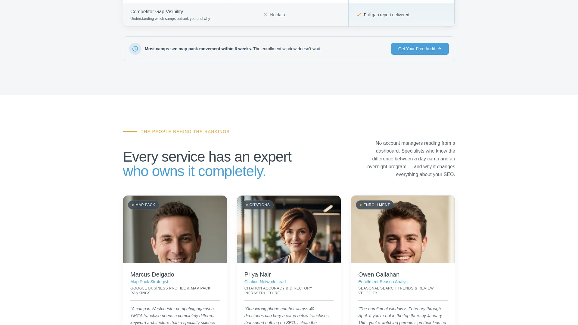 Summer Camp Local SEO Landing Page Template