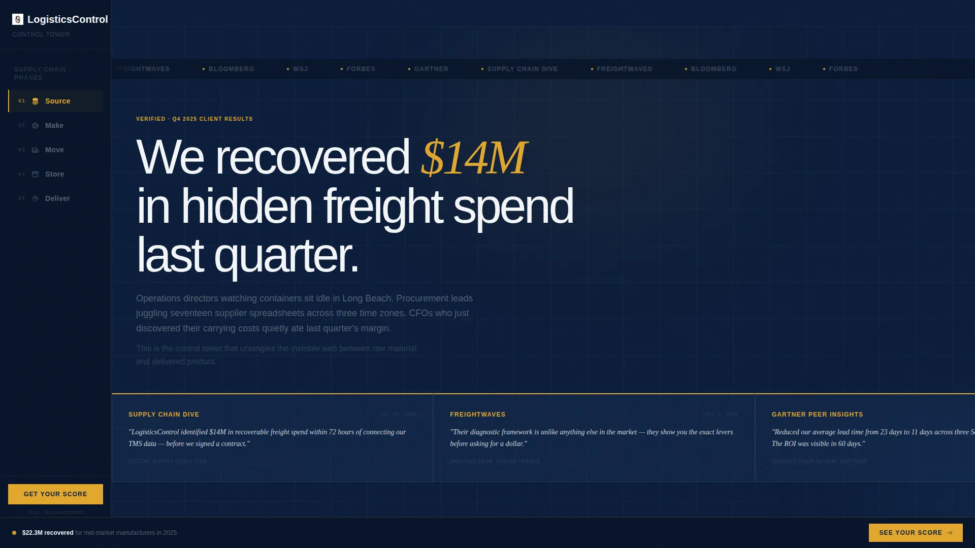 Authoritative Supplychain Landing Page Template
