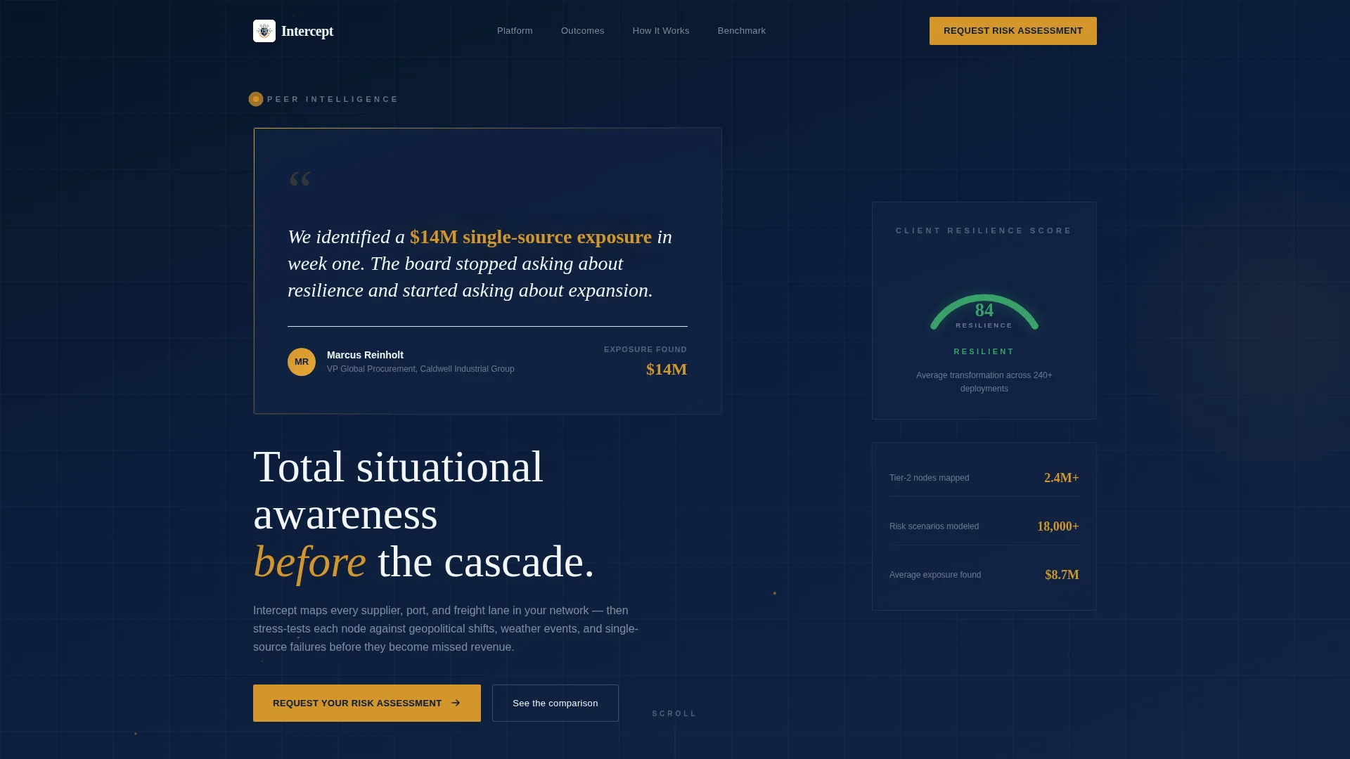Supply Chain Risk Management Landing Page Template