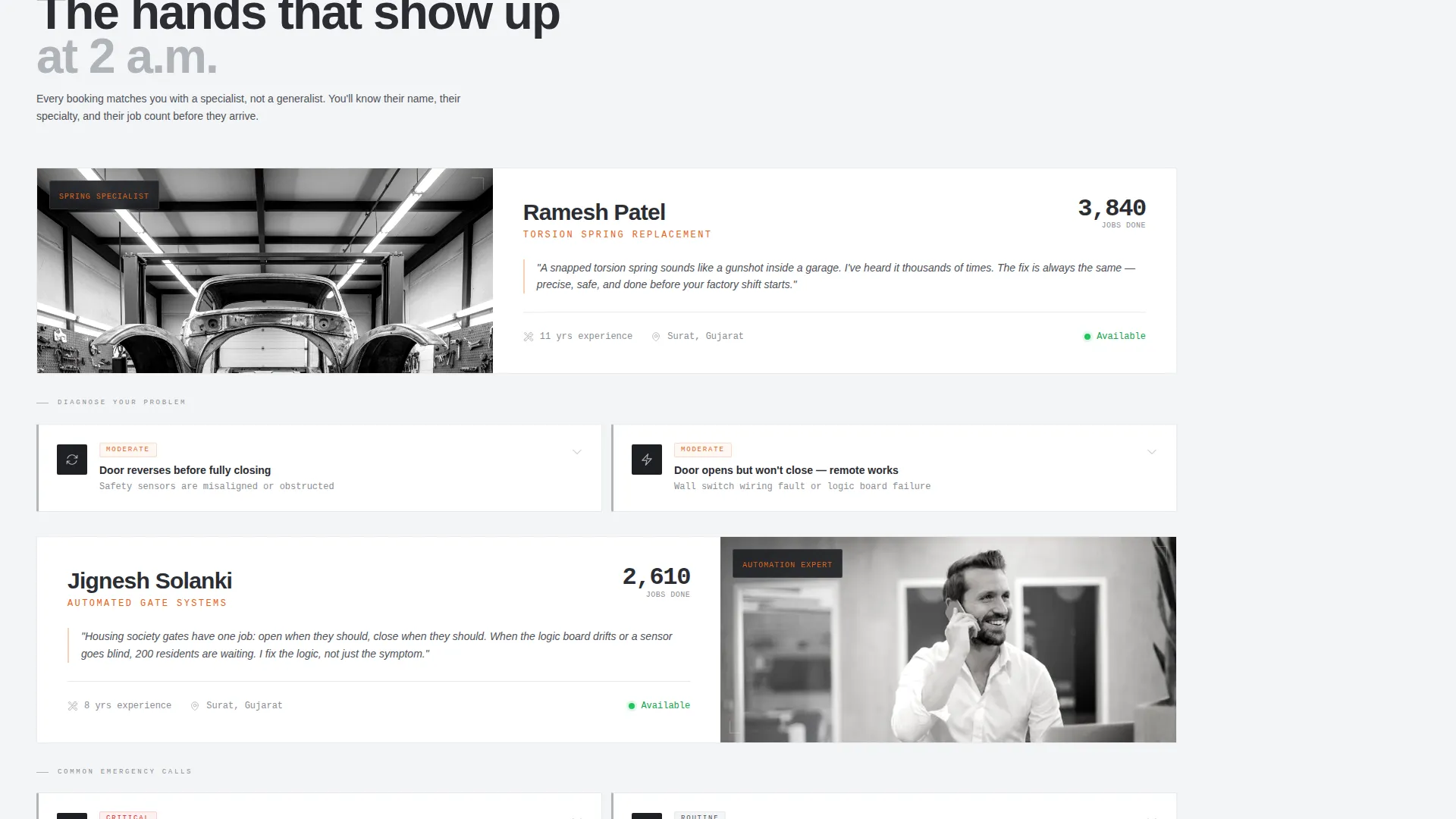 Garage Door Repair Landing Page Template for Surat
