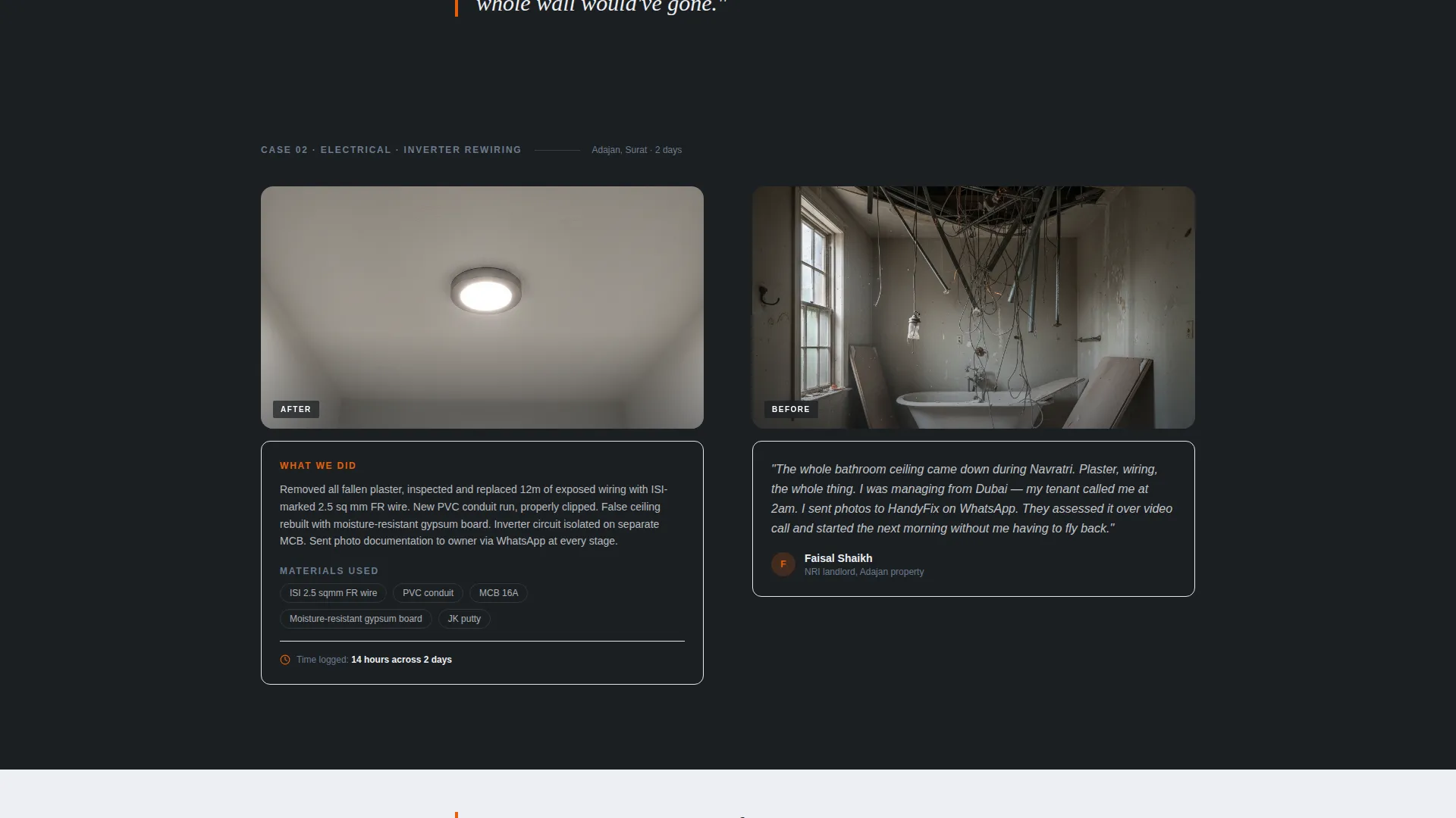 Handyman Service Landing Page Template for Surat