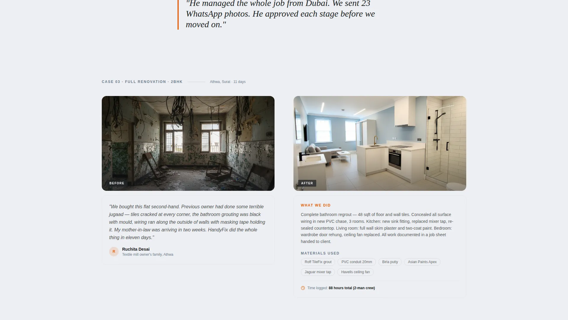 Handyman Service Landing Page Template for Surat