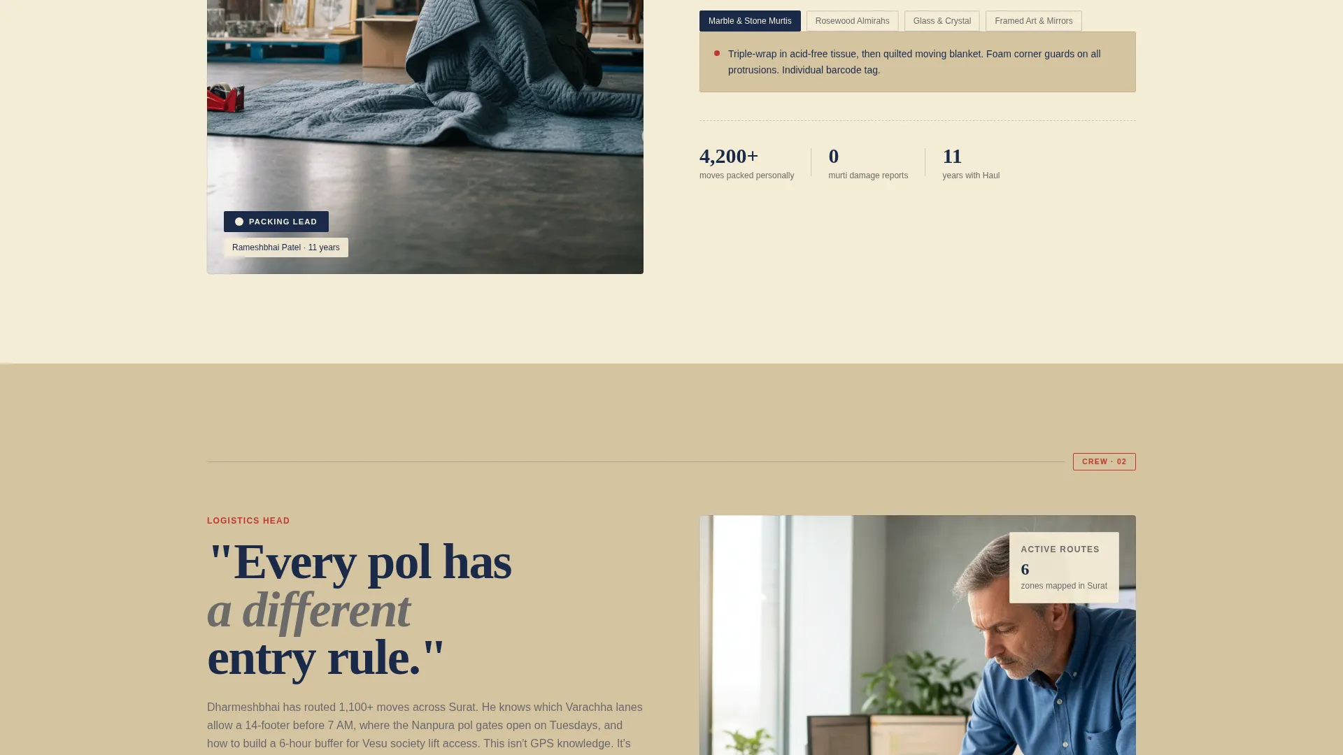 Surat Moving Company Landing Page Template