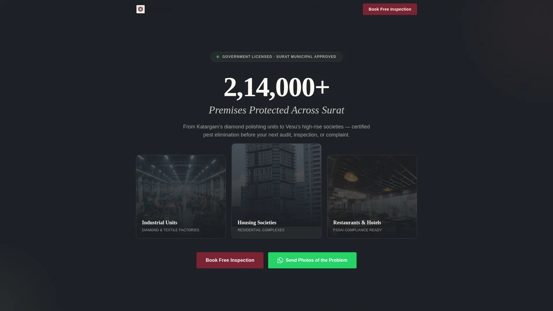Surat Local Booking Website Template