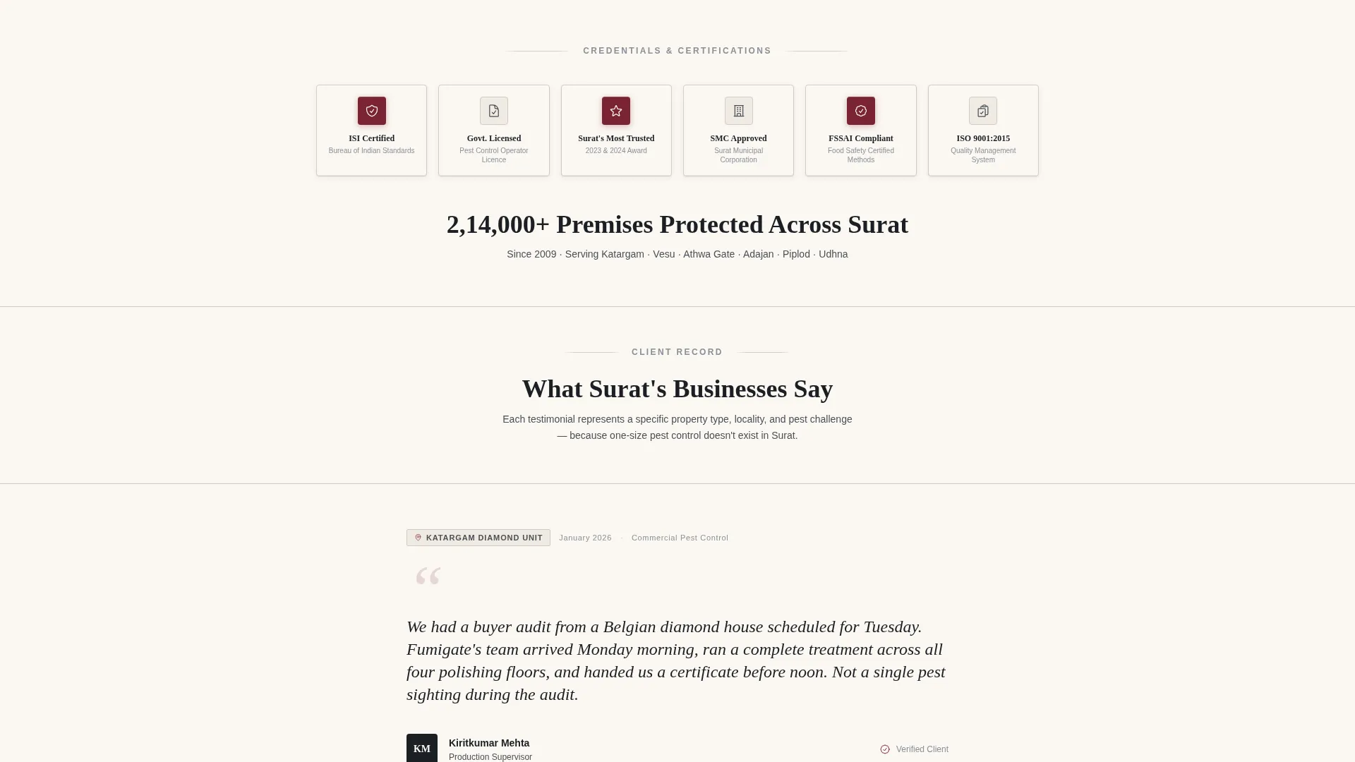 Surat Local Booking Website Template